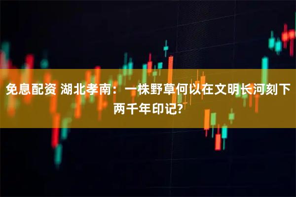 免息配资 湖北孝南：一株野草何以在文明长河刻下两千年印记?