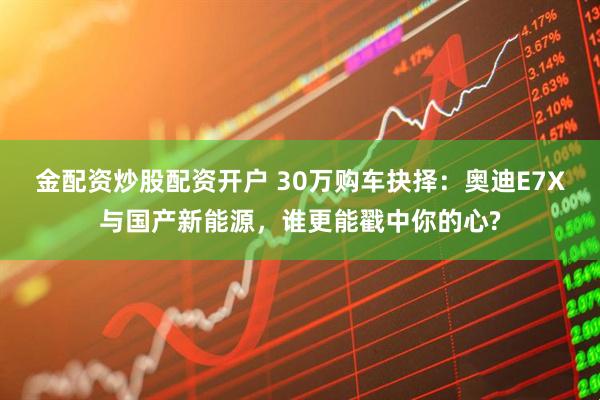 金配资炒股配资开户 30万购车抉择：奥迪E7X与国产新能源，谁更能戳中你的心?